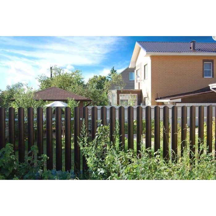 Штакетник М-образный А фигурный Grand Line 0,45 Полиэстер RAL 3011 Коричнево-Красный